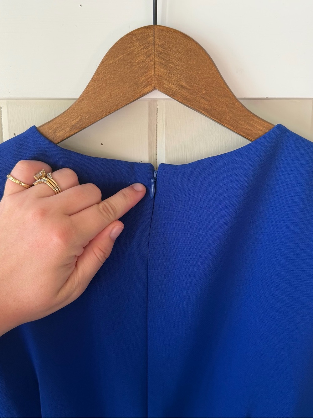 NWT Alex Marie Cobalt Blue Sleeveless Jumpsuit with Waist Accent, Size 6 - Picture 6 of 10